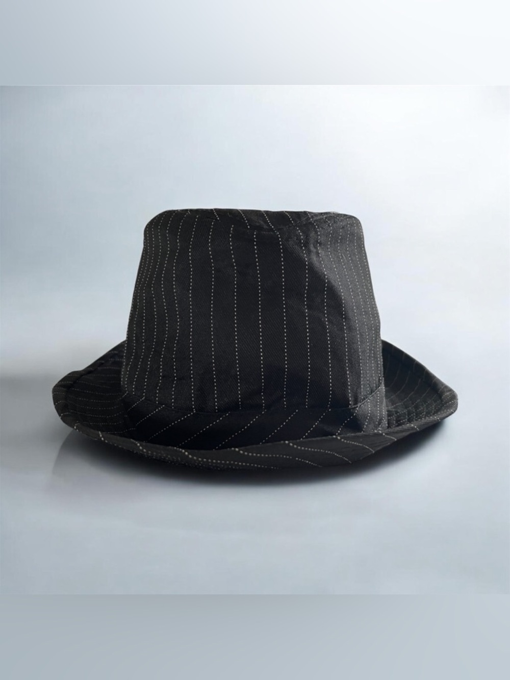 Classic Black & White Striped Trilby Hat – Retro Ska / Mobster Style Fedora
